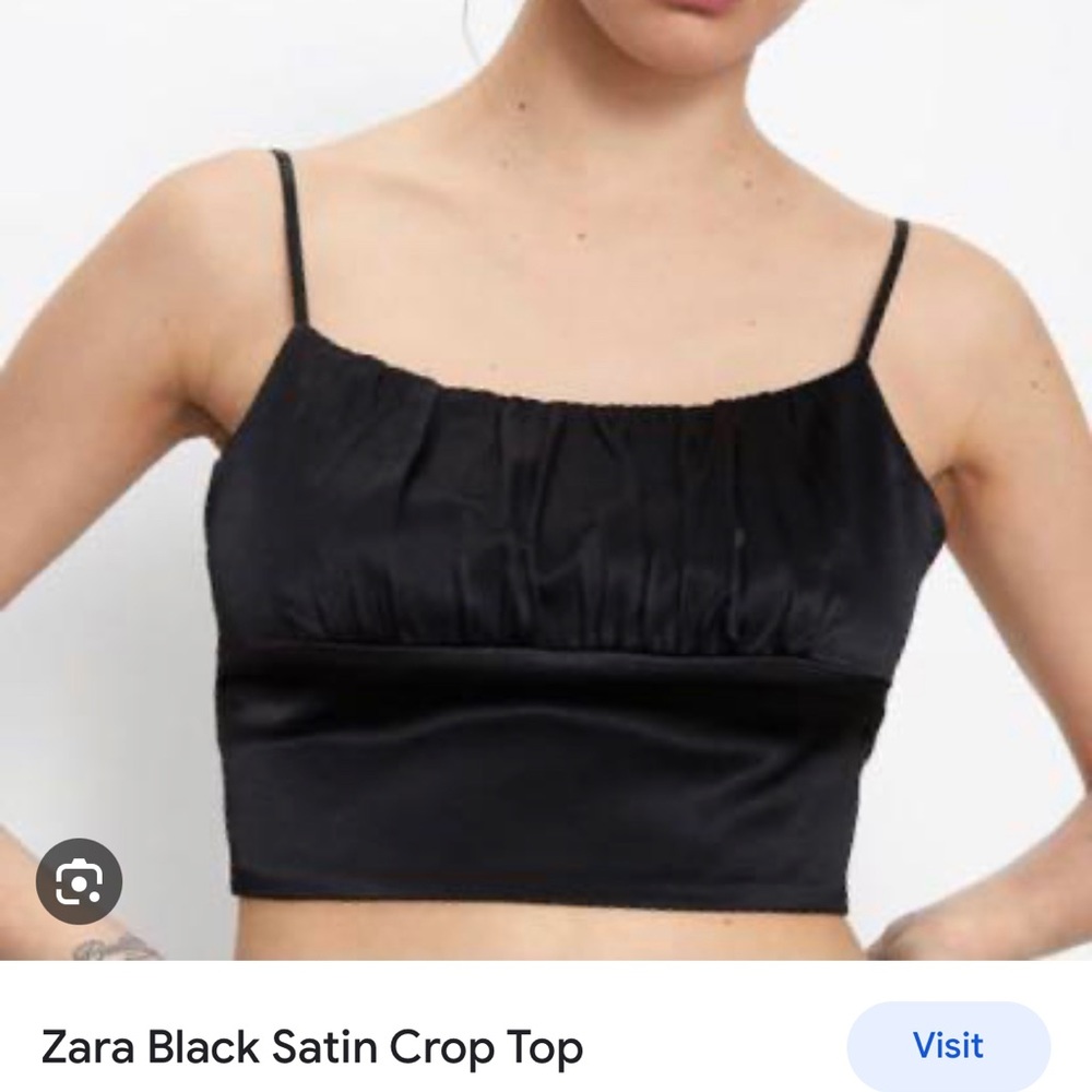 Zara satin crop top